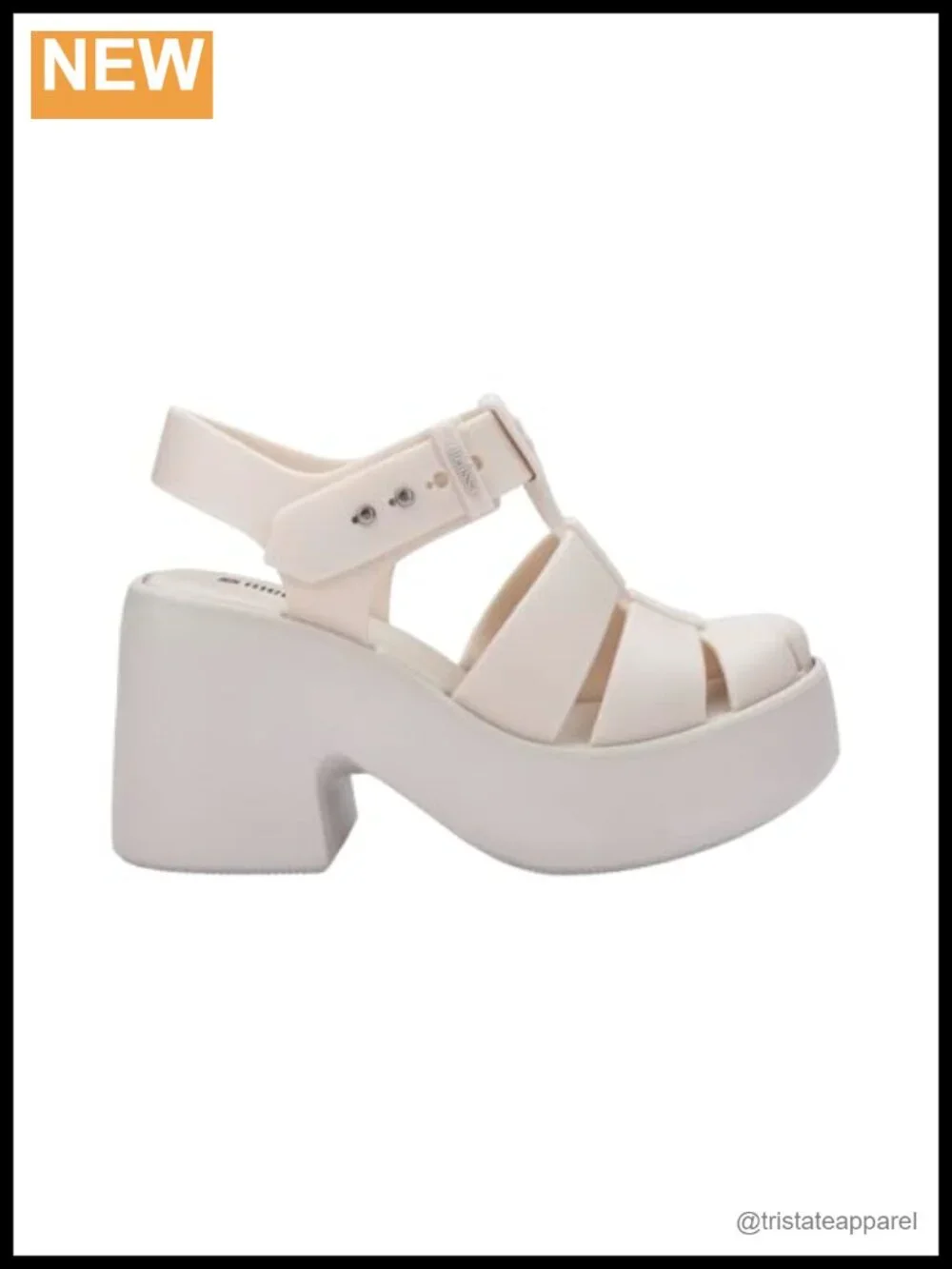 Melissa Lulu Platform Sandal Lightweight Comfortable Ankle Strap Heeled Sandal